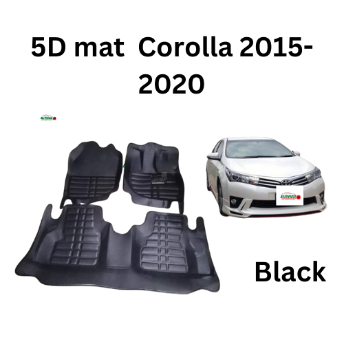 5D Floor Mats Corolla Black  2015-2020 Model